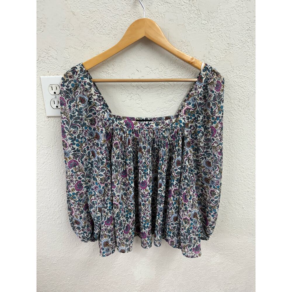 Dear John Floral and Paisley Off the Shoulder Top